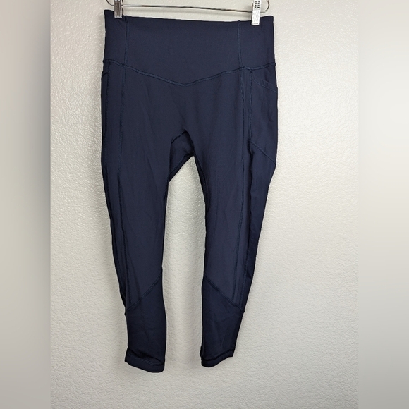 lululemon athletica Pants - Lululemon all the right places crop II navy size 10